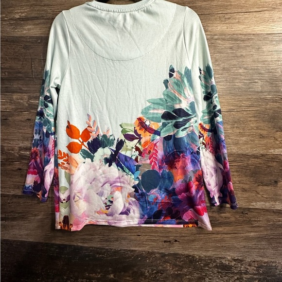 Soft Surroundings Graphic Floral Blouse - Picture 7 of 8